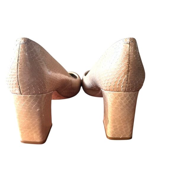 MARC FISHER LTD Zala Snake Print Pointed Toe Heel Beige Sz 9 - Picture 4 of 6